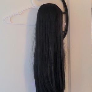 24 inch black lace front wig